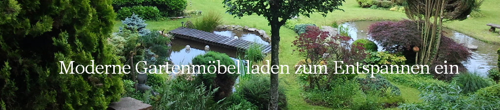 Moderne Gartenmbel laden zum Entspannen ein